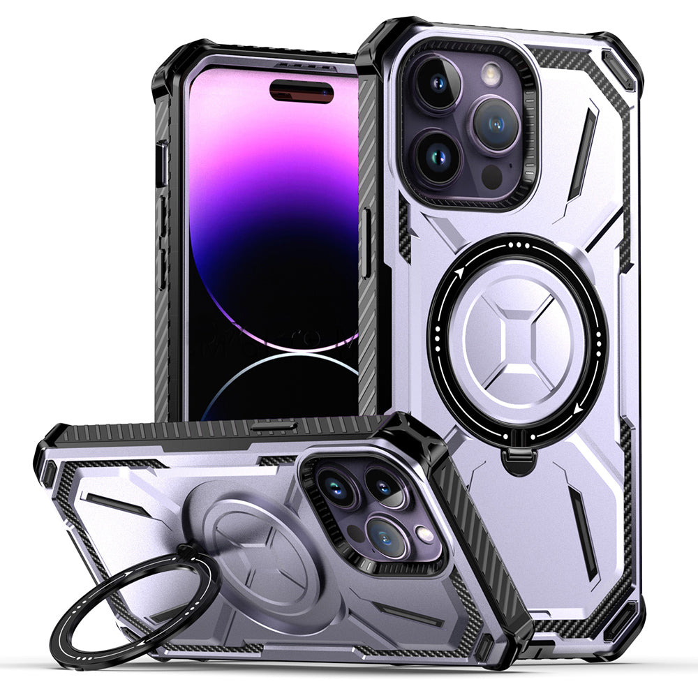 Pro iPhone 14 Pro Max PC TPU pouzdro na telefon stojánek Magnetický kryt telefonu kompatibilní s MagSafe Pro iPhone 14 Pro Max PC TPU pouzdro na telefon stojánek Magnetický kryt telefonu kompatibilní s MagSafe